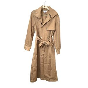 SAINTART Belted Trench Coat in Tan‎ Sz Medium